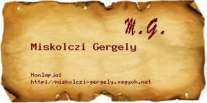 Miskolczi Gergely névjegykártya